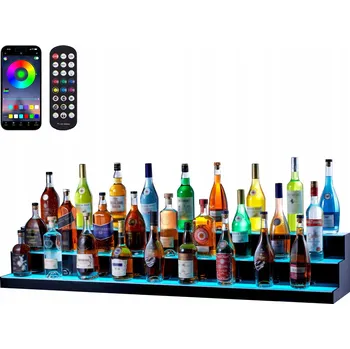 Stojan na víno LED Osvětlení pro Barový Regál, 3 Patra, 1522 mm, Nástěnné
