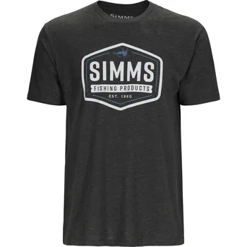Rybářské oblečení Simms Tričko Fly Patch T-Shirt Charcoal Heather Velikost: M