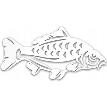 SAMOLEPKA AUTOMOBILOVÁ KAPR - REFLEXNÍ NÁLEPKA PRO RYBÁŘE