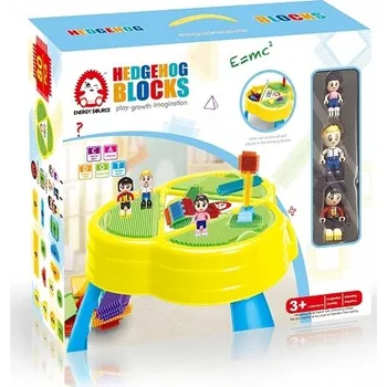 ostatní stavebnice Vzdělávací stůl Ježek Stavebnice 80 dílů figurky