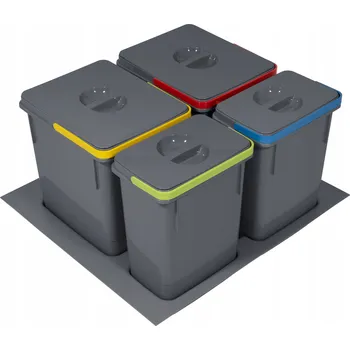 Odpadkový koš Odpadkový koš do zásuvky 600 mm 44L antracit šedý Rubio Amix