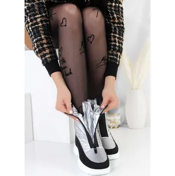 Dámské válenky Cathay moda Stříbrné sněhule 3555-3SI Velikost: 40