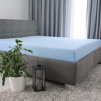 Prostěradlo Tibex Prostěradlo DE LUXE - modré modrá 180-200 x 200-220 cm