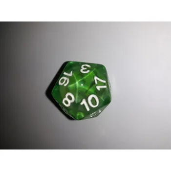 Příslušenství k deskovým hrám TLAMA games Hrací kostka dvacetistěnná D20 s okem Barva: Zelená