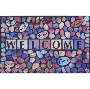 Rohožka Silná barevná rohožka, vstupní rohož na gumě s 3D vzorem 45x70 cm