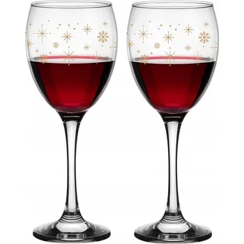 Sklenice Skleničky na vánoční zimní víno 300 ml Sněhové Vločky Štědrý den Vánoce Elegantní