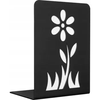 Obraz Podpěra na knihy - KVĚT - černá