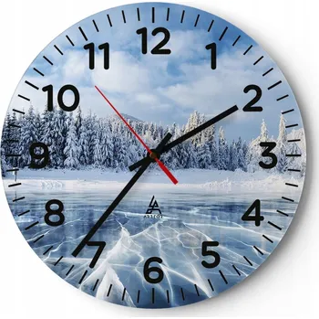 Hodiny Kuchyňské nástěnné hodiny 30x30 Krajina Moderní Skleněné hodiny do obýváku Tiché