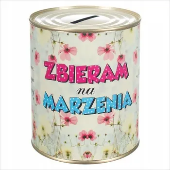 Pokladnička Pokladnička plechová F.P.H. DIL šetřím na sny 12 cm