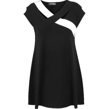 Luxusní tunika - top bez rukávu (naznačený krátký rukávek) - v nadměrné velikosti 4408