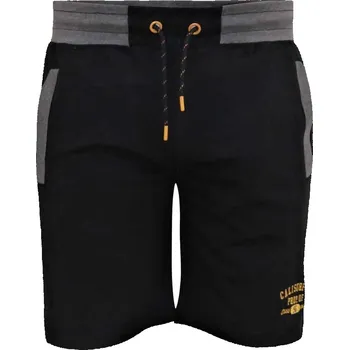 Pánské kraťasy Teplákové šortky s elastickým pasem - v nadměrné velikosti Black S1 3817