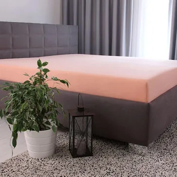 Prostěradlo Tibex Prostěradlo DE LUXE - lososové lososová 180-200 x 200-220 cm