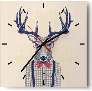 Hodiny Velké nástěnné hodiny 40x40 Abstrakce Skleněné tiché hodiny