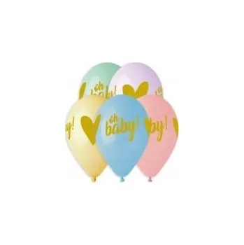 Balónek PRÉMIOVÉ BALÓNKY OH BABY 13 PALCŮ 5 KS NAROZENINY