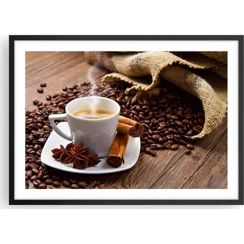 Obraz Plakát v černém rámu, obývací pokoj, ložnice 70x50, gastronomie, moderní obraz