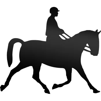 Samolepicí dekorace na vozidlo JEZDEC SAMOLEPKA ODRÁŽEJÍCÍ HOBBY NA AUTO