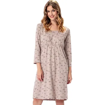 Dámská noční košile Dámská noční košile Majka 1385 LEVEZA Barva/Velikost: béžová tmavá / XXL