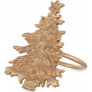 Vánoční dekorace Měděný kroužek na ubrousky – Vánoční stromeček