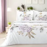 ArtFir Povlečení na dvojlůžko ELLA 16 | bílá/fialová 220 x 200 cm