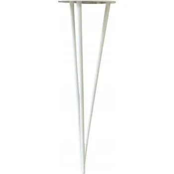 Obraz Ocelová noha Hairpin, 3 pruty 8mm, Bílá, 40 cm, ITALY