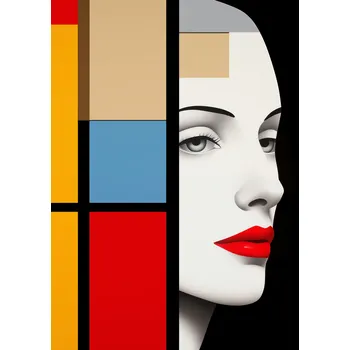 Plakát Plakát Geometrický Pohled do Dálky bez rámu 64 x 90 cm