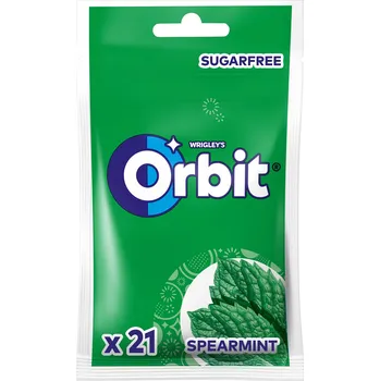 Žvýkačka Žvýkačka Orbit Spearmint bez cukru 29g (21 kusů )