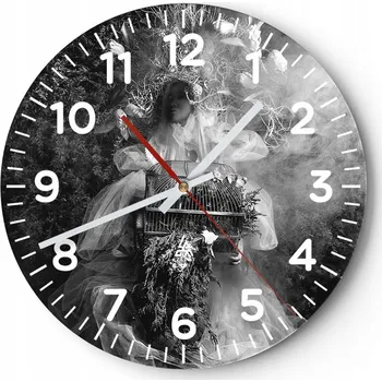 Hodiny Kuchyňské nástěnné hodiny 30x30 Abstrakce Moderní skleněné hodiny Tiché