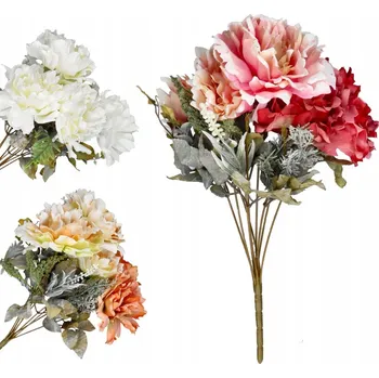 umělá květina Umělá PIVOŇKA Květiny KYTICE pro aranžmá dekorací HUSTÁ 45cm