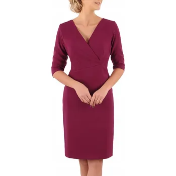 Dámské šaty Carla Moreno koktejlové šaty klasického střihu midi velikost 52