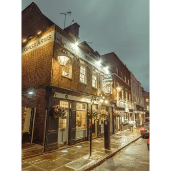 Obraz Plakát Pub King Arms v Greenwichi bez rámu 30 x 40 cm