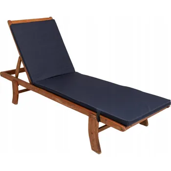 Polštář Zahradní Polštář zahradní lehátko , tmavě modrá, 190x60x4cm, plochý zahradní polštář