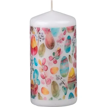 Svíčka Válec 60x120mm Vajíčka malovaná, svíčka 234 gram