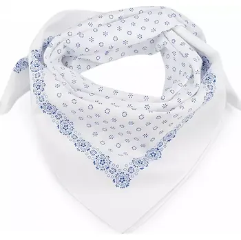 Šátek Šátek bavlněný Kvítky bílo - modrý - 70x70 cm