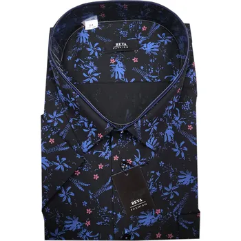 Pánská košile Pánská košile s krátkým rukávem (kombinovaná) - v nadměrné velikosti 0027 - 1