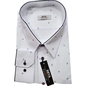 Pánská košile Pánská košile s dlouhým rukávem (kombinovaná) - v nadměrné velikosti 0012 J