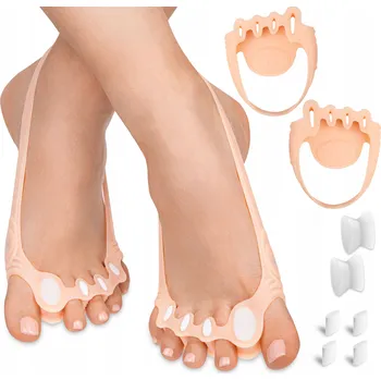 Gelový separátor / Hallux valgus bandáž s klínem, korektor prstů, pár