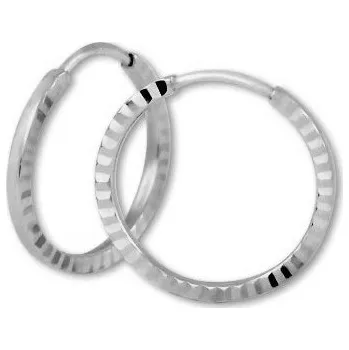 Náušnice Leru Náušnice zlaté kruhy 15mm Náušnice: bílé zlato (váha 0,95g)