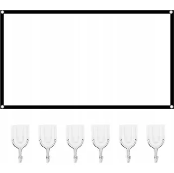 Projekční technika PŘENOSNÉ PROJEKČNÍ PLÁTNO 60 PALCŮ NA KEMPOVÁNÍ I DOMŮ 133X75 CM 16:9