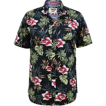 Pánská košile Pánská letní košile "havajka" s krátkým rukávem (vzor ibišek) - v nadměrné velikosti 3905 Wil