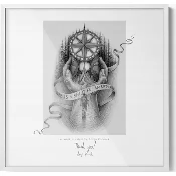 Obraz Bílý čtvercový rámeček 50x50 cm – elegantní rámeček na fotografie a plakáty