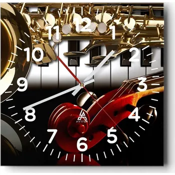 Hodiny Kuchyňské nástěnné hodiny 30x30 Hudba Skleněné hodiny do obýváku Moderní Tiché