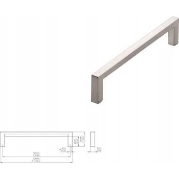 Nábytkové kování Nábytková úchytka SIRO 2108-136ZN21 vzhled nerezové oceli
