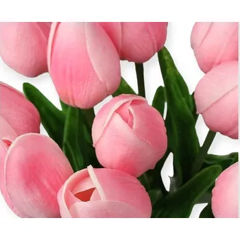 umělá květina Pěnové Tulipány Umělé Květiny Jako Živé 34 cm 9 ks