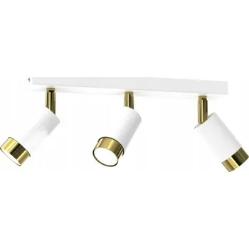 EWILIGHT Závěsné stropní svítidlo s lištou TUBE LUX 3xminiGU11 bílá/zlatá