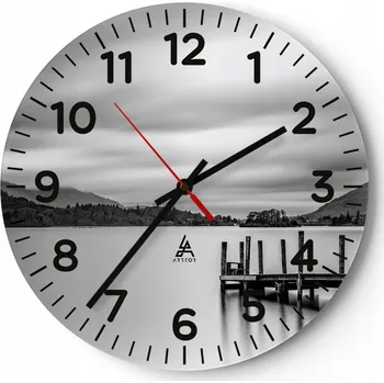 Hodiny Kuchyňské nástěnné hodiny 30x30 Krajina Moderní Skleněné hodiny do obýváku Tiché