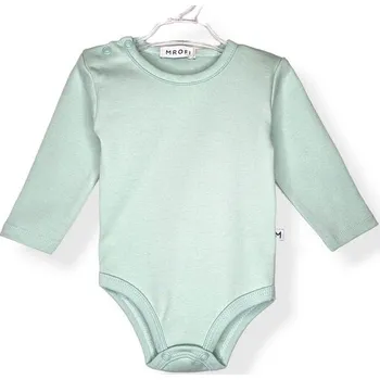 Kojenecký body Mrofi Pure Organic Body dlouhý rukáv Aqua - 68