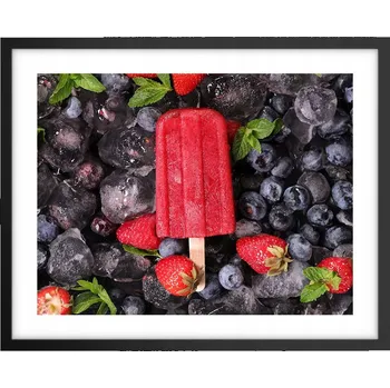 Obraz Foto obraz, plakát na zeď v černém rámu 50x40, zmrzlina, plakáty do obýváku