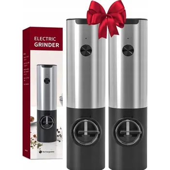 Mlýnek na koření Elektrický mlýnek Miru kovový 70 g černý, stříbrný