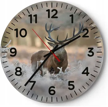 Hodiny Kuchyňské nástěnné hodiny 30x30 Krajina Moderní Skleněné hodiny do obýváku Tiché