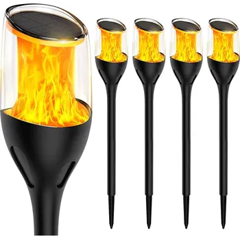 Venkovní osvětlení Solární lampa zapichovací SuperLED černá 65 cm 4 ks